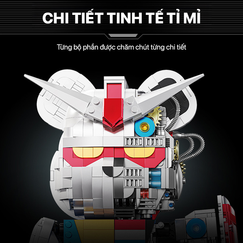 Mô hình lắp ghép - Bear Robot - Gundam 18802 1 mo hinh lap ghep bear robot gundam 18802 01